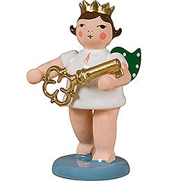 Angel with Crown and Key  -  6,5cm / 2.6 inch