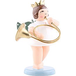 Angel with Crown and Parforce Horn - 6,5 cm / 2.5 inch