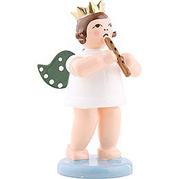 Angel with Crown and Recorder  -  6,5cm / 2.5 inch