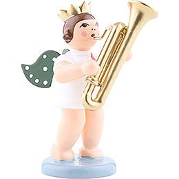 Angel with Crown and Sarrusophone - 6,5 cm / 2.5 inch