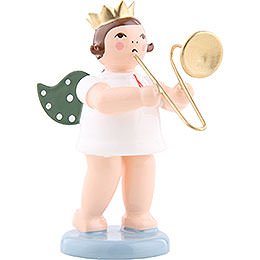 Angel with Crown and Trombone  -  6,5cm / 2.5 inch