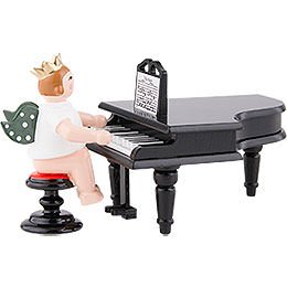 Angel with Crown at the Grand Piano - 6,5 cm / 2.5 inch