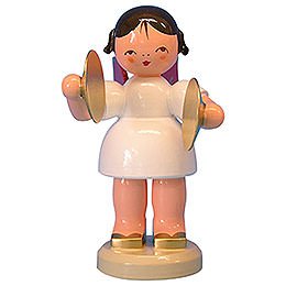 Angel with Cymbal - Red Wings - Standing - 9,5 cm / 3,7 inch