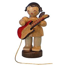 Angel with Electric Guitar  -  Natural Colors  -  Standing  -  6cm / 2,3 inch