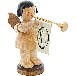 Angel with Fanfare - Natural Colors - 9,5 cm / 3.7 inch