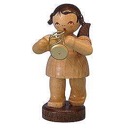 Angel with Flugelhorn - Natural Colors - Standing - 6 cm / 2,3 inch