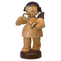 Angel with French Horn - Natural Colors - Standing - 6 cm / 2,3 inch