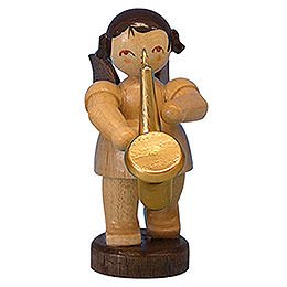Angel with Saxophone - Natural Colors - Standing - 6 cm / 2,3 inch