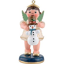 Angel with Snowman - 6,5 cm / 2.6 inch