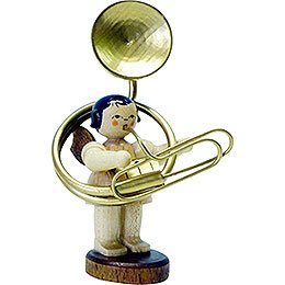 Angel with Sousaphone  -  Natural Colors  -  Standing  -  6cm / 2.3 inch