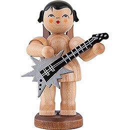 Angel with Star Guitar - natur - 9,5 cm / 3.7 inch