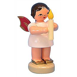 Angel with Torch - Red Wings - Standing - 6 cm / 2,3 inch