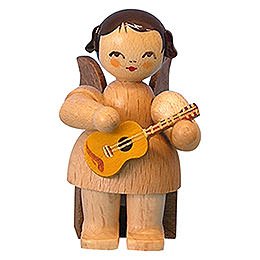 Angel with Ukulele - Natural Colors - Sitting - 5 cm / 2 inch