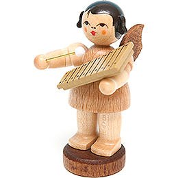 Angel with Xylophone - Natural Colors - Standing - 6 cm / 2.4 inch