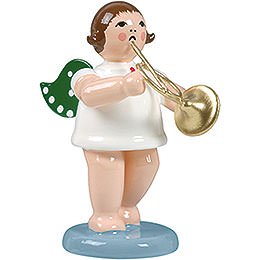 Angel without Crown with French Horn - 6,5 cm / 2.5 inch