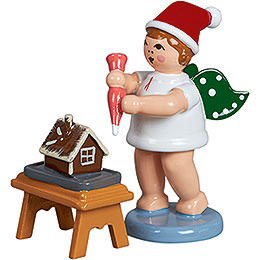 Baker Angel with Hat, Icing Set and Ginger Bread - 6,5 cm / 2.5 inch