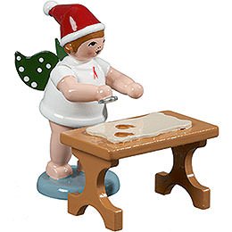 Baker Angel with Hat and Cookie Cutter at the Table - 6,5 cm / 2.5 inch