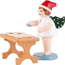Baker Angel with Hat and Cookie Cutter at the Table - 6,5 cm / 2.5 inch