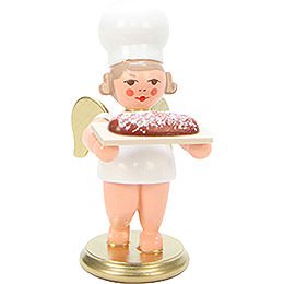 Baker Angel with Stollen Cake  -  7,5cm / 3 inch