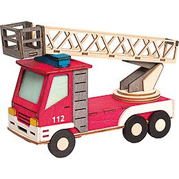 Bastelset Rauchhaus Feuerwehrauto  -  15cm