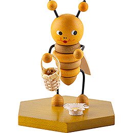 Biene mit Blumenkorb - 8 cm
