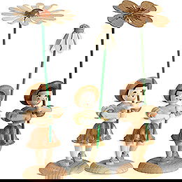 Blooming Companions - 3 Enchanting Blank Flower Children