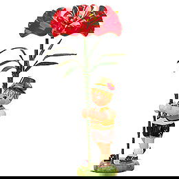 Blumenkind Junge mit Amaryllis - 11 cm