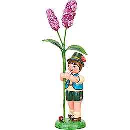 Blumenkind Junge mit Flieder - 11 cm