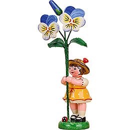 Blumenkind Mdchen mit Hornveilchen - 11 cm