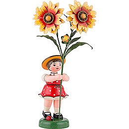 Blumenkind Mdchen mit Kokardenblume - 24 cm