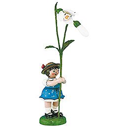 Blumenkind Mädchen mit Schneeglöckchen 2. Auflage - 11 cm