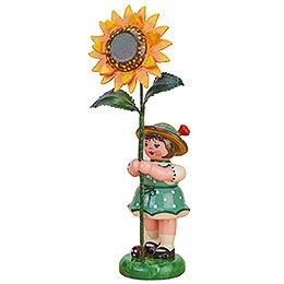 Blumenkind Mädchen mit Sonnenblume  -  11cm