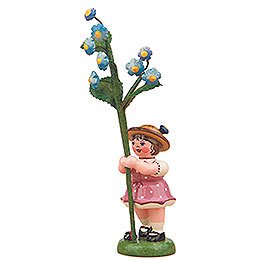 Blumenkind Mädchen mit Vergissmeinnicht - 11 cm