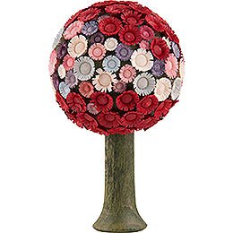Blütenbaum rot/pastell - 7,5x4,5 cm