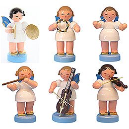 Bundle - Six Orchestra Angels with Blue Wings
