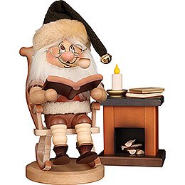 Bundle - Smoker Gnome in Rocking Chair with Fireplace - 31,5 cm / 12.4 inch