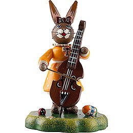 Bunny Musician Girl with Double Bass  -  10cm / 3.9 inch
