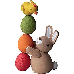 Bunny with Pile of Eggs  -  3,5cm / 2inch / 1.4 inch