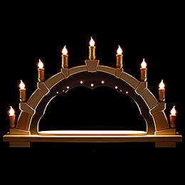 Candle Arch - Anthracite Interior - without Figurines - 66x40 cm / 26x15.7 inch