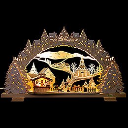 Candle Arch - Barbecue Lodge with Snow - 53x31 cm / 20.9x12.2 inch