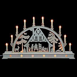 Candle Arch - Christmas House with Base - 78x45 cm / 31x18 inch