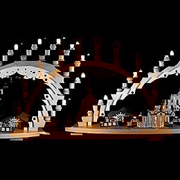 Candle Arch - Christmas Market with Illuminated Church of Our Lady - 66x44 cm / 26x17.3 inch
