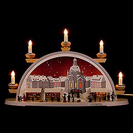 Candle Arch  -  Dresden Christmas Market Approx. 1900  -  54x32x12cm / 21x12.5x4.7 inch