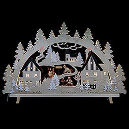 Candle Arch  -  Erzgebirge Scene  -  125x82x16cm / 49x32x6 inch