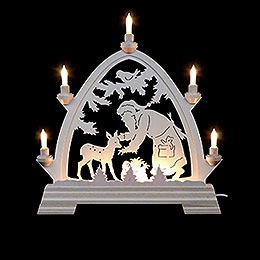 Candle Arch - Gotic Santa Claus with Deer 42x42,5 cm / 2 inch