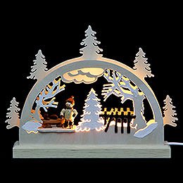 Candle Arch - Ice Skater (3 Figures) - 23x15x4, cm / 9x6x2 inch