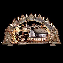 Candle Arch - Market Café with Turning Pyramid - 72x43x13 cm / 5.1 inch