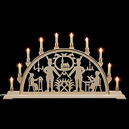 Candle Arch  -  Miner with Church  -  78x42cm / 31x17 inch