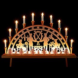Candle Arch - Miners with Stars - 67x50 cm / 26.4x19.7 inch