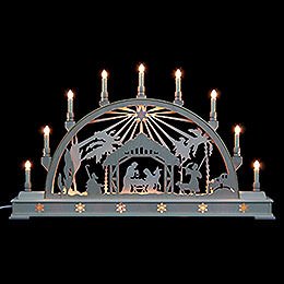 Candle Arch - Nativity Scene with Star and Base - 78x45 cm / 31x18 inch